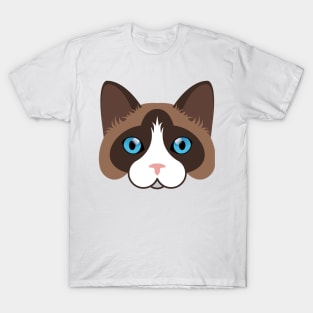 Snowshoe cat face T-Shirt